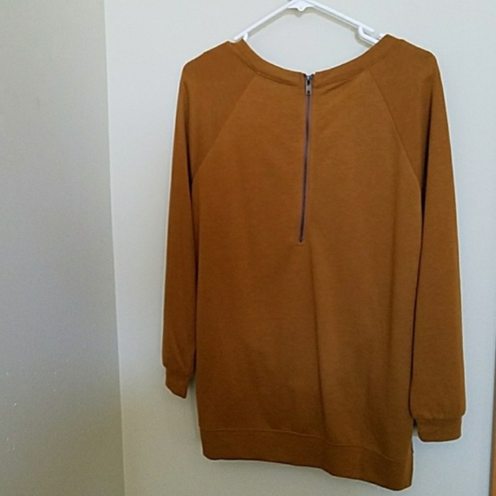 Comfy Jersey Knit Sweatshirt Yellow (size s)